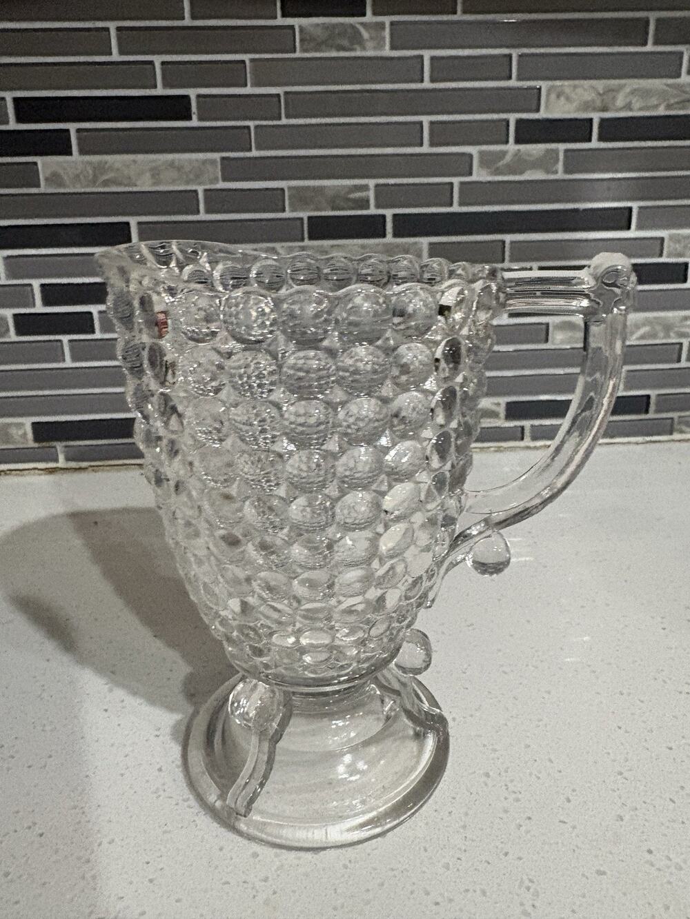 Antique 1880's "Thousand Eye" Pattern Creamer Vintage Rare